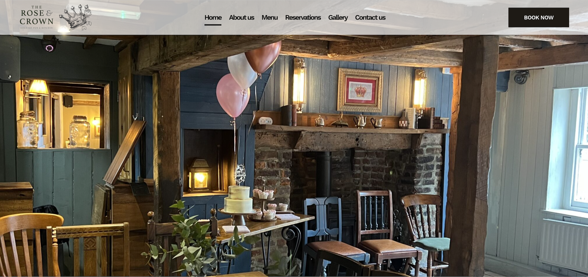 Rose and Crown Clay Hill pub website designed by Lucy’s Web Designs, Enfield